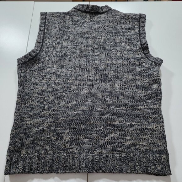 Trussardi Sport Knit Vest Mens M/L Marled V Neck Made In Italy Wool Blend Vtg - Picture 12 of 12